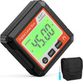 Digital Angle Gauge Magnetic, LCD Backlit Protractor Inclinometer Level Box, Slope Finder for Woodworking, Carpentry, Construction and Machinery (Precision Angle Measurement Tool)