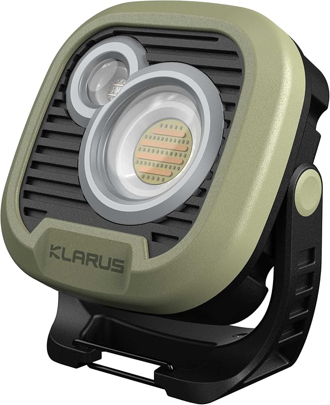 klarus WL3 Camping Light Magnetic Work Light, 1500 High Lumens, 13500mAh High Capacity, 6 Light Modes, Rechargeable Portable LED Lights for Work, DIY, Emergency Power Outage, Car Repair & Camping