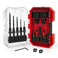 Countersink Drill Bits, 15 PCS Adjustable Tapered HSS Drill Bit Set for Woodworking, with Nitrided Surface, Wood Plug Cutters 1/4" Hex Shank Quick Change, for Wood Drilling with Storage Box