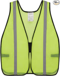 SIFE 10 Pack High Visibility Reflective Safety Vest,Made from Breathable and Neon Yellow Mesh Fabric,light weight for Man and Woman(Yellow-Grey, 10 pack)