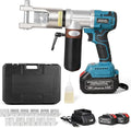 Electric Hydraulic Cable Lug Crimping Tool, 8 AWG to 500 MCM Terminal, Cable, Wire Electric Crimper Tool Kit, Cordless and Portability Battery Crimp Tool Kits with 11 Dies