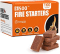 E500 Fire Starter for Campfires, Fireplace, Fire Pits, BBQ, Grills, Larger Charcoal Fire Starter Squares, 160-Count Firestarter