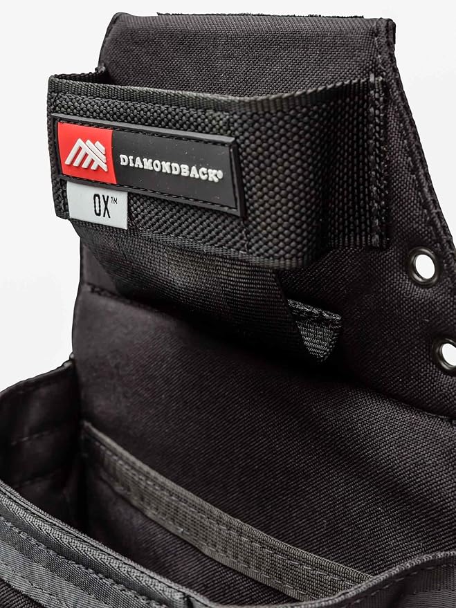 Diamondback Ox 2.0 Tool Pouch - Right-Sided Tool Belt Pouch - Ideal Carpenter & Electrician Tool Pouches for Tools, Punches & Fasteners