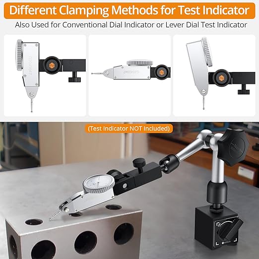 Neoteck Magnetic Base Stand Indicator Holder for Test Indicator Gauge Nano-90lbs/40kg Tensile Force
