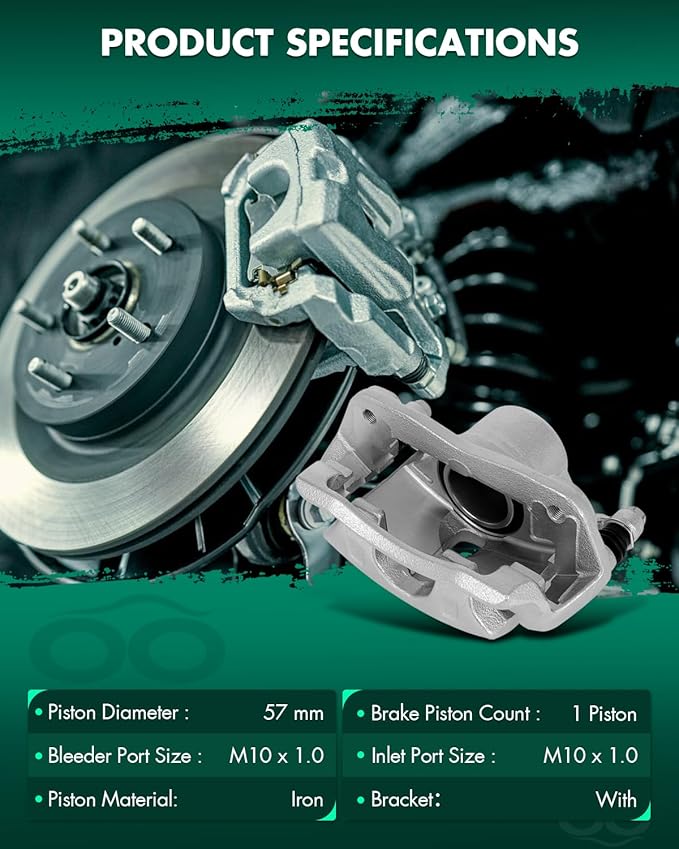 SCITOO Front Left Brake Caliper With Bracket 19B2660 Compatible For Acura ILX 2013-2015, For Honda Civic 2013-2021, For Honda CR-Z 2016, For Honda Fit 2013-2014, For Honda For Accord 2003-2017