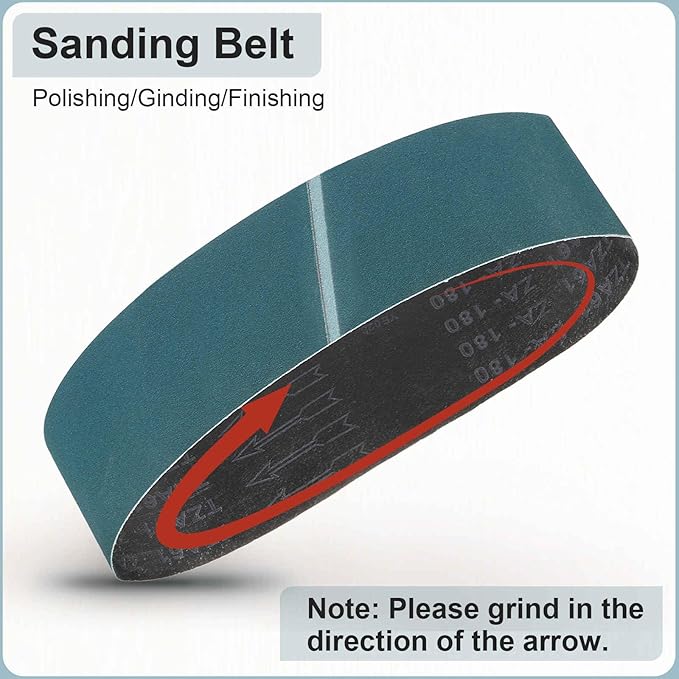 HARFINGTON 6 x 48 Inch Sanding Belts, 2 Pcs 40 Grit Zirconia Abrasive Belt Sander File Belt for Woodworking, Metal Polishing, Knife Sharpener