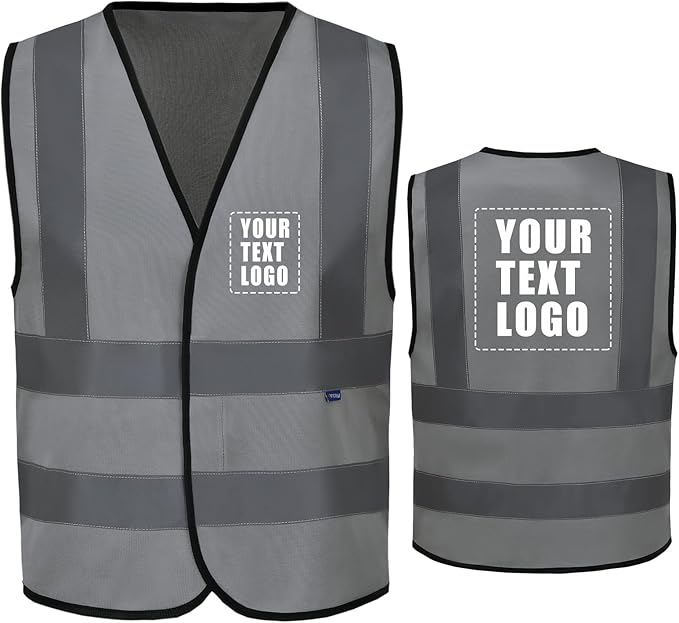 AYKRM 12 colour High visibility viz vest hi vis viz reflective work construction safety vest (XS-8XL)