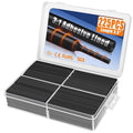 XHF UL Listed 225 Pcs Length 3.45" 3:1 Waterproof Heat Shrink Tubing Kit Marine Grade Adhesive Lined Heat Shrink Tube, Insulation Sealing Oil-Proof Wear-Resistant Black