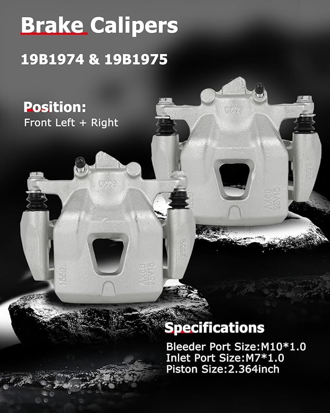 cciyu Front Left & Right Brake Calipers Assembly w/Bracket 19B1974 19B1975 1998-2001 For Lexus For ES300,1998-2004 For Toyota For Avalon,1997-2001 For Toyota For Camry,1999-2003 For Toyota For Solara