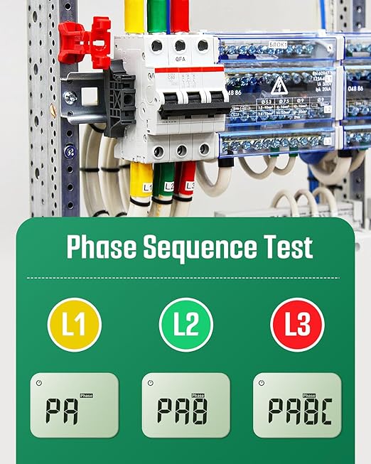 TESMEN TMM-569A Digital Multimeter, TRMS 4000 Counts Ohmmeter, Auto-Ranging Voltage Tester with NCV, Voltage & Current, Resistance, Continuity, Diode, Capacitance, Phase, Temperature, Live Wire -Green