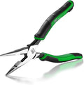 SK 8-Inch Long Nose Pliers, Needle Nose Pliers, Premium CR-V Steel Construction, Ergonomic Anti-slip Handle for Comfortable Grip