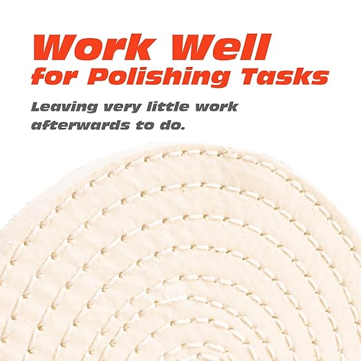 6x1x1 Inch Cotton Polishing Wheel, 150×25×12mm, 70 Plies