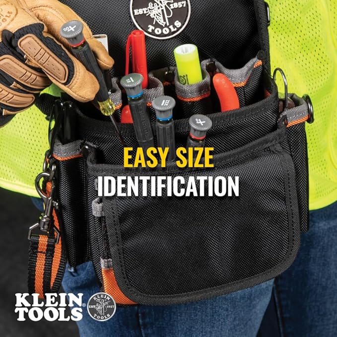 Klein Tools 85820 20-Piece Screwdriver Set, 8 Precision, 7 Standard Drivers with Color-Coded Handles, 3 Insulated Screwdrivers, 1 Demolition Driver, and Magnetizer