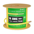 14 AWG Tracer Wire 600V 100% Solid Copper Conductor Direct Burial Underground, Yellow Tracer Wire for Locating Underground Pipes and Lines Gas Electrical Wire Water Sewer Pipe and Fiber Optic, 1000 FT