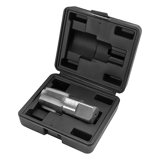 HFS(R)1-1/4"NPT Pipe Tap，Carbon Steel Pipe Threading Tools with Storage Case for Industrial/Plumbing/Auto Repair DIY Thread cutting tools