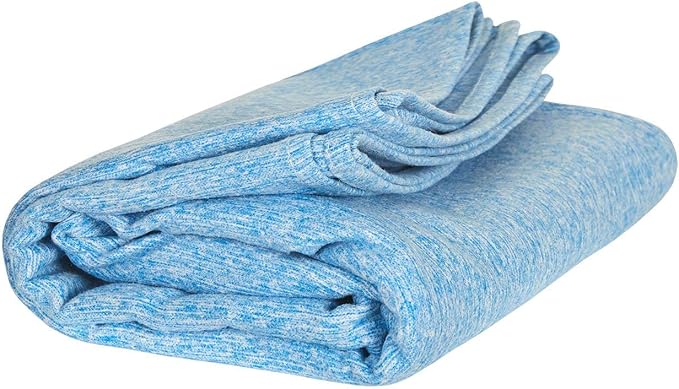 Dock & Bay Quick Drying Towel - for Sports & Gym - Compact, Lightweight - 100% Recycled - Includes Bag - Essential - Lagoon Blue - Large (160x90cm, 63x35)