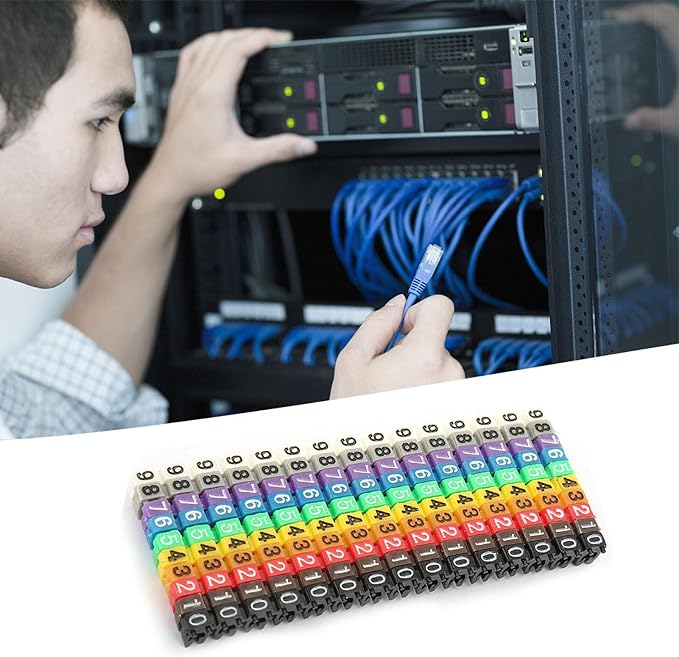 Generic Colorful Wire Number Tube Cable Marker Digital Number Label Tube (150PCS KCM-1.5MM 1.5 Square), Genericpo5i7zng8h-01