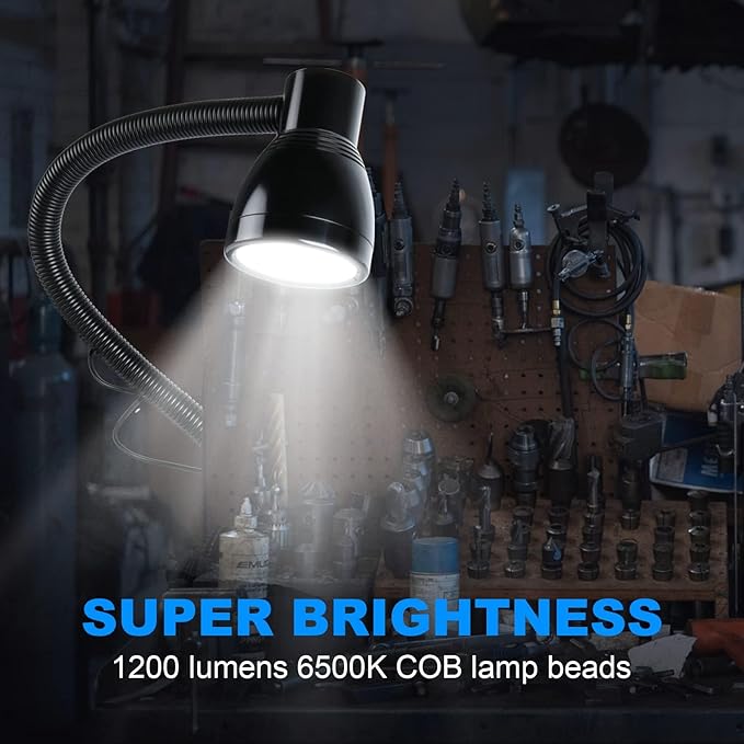 led work lights, IP65magnetic work light, 1200 lumen work lights for mechanics, magnetic base for milling machines, machine lights for workbenches and basements