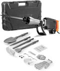 VEVOR Demolition Jack Hammer, 2200W Electric Jack Hammer Concrete Breaker, 1350 BPM Heavy Duty - 4pcs Chisels Bit with Case, Black