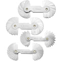 QWORK 4 Pack Radius Gauge Set, Precision Stainless Steel Measurement Tool for Convex & Concave Surfaces, R0.3-1.5mm/ R1-6.5mm/ R7-14.5mm/ R15-25mm