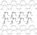 24Pcs 3 1/2 Inch (90mm) 304 Stainless Steel Conduit Clamps, U-Tube Strap Pipe Clamp 2 Hole Strap U Bracket Rigid Pipe Metal Conduit Strap Tension Clips U-tube Clamp