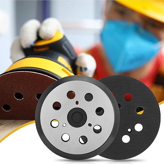 5" 8 Hole Hook & Loop Metal Orbital Sander Replacement Pads Compatible with Makita Sander BO5010 BO5030K BO5031K BO5041K, 2 Pack