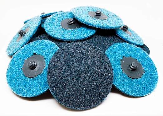 Benchmark Abrasives 3 Inch Sanding Discs Quick Change Nylon Surface Conditioning Discs, Drill & Die Grinder Sanding Disc Rust Remover for Metal Paint Stripper & Removal, Polishing - (25 Pack)(Fine)