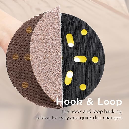 Mesh 5 inch 6 inch Sanding Discs 35PCS Hook and Loop Sanding Discs, Dust-Free, Ideal for Metal, Wood, Composites, Stock Removal, and Fine Finishing (5in, 600 Grit)