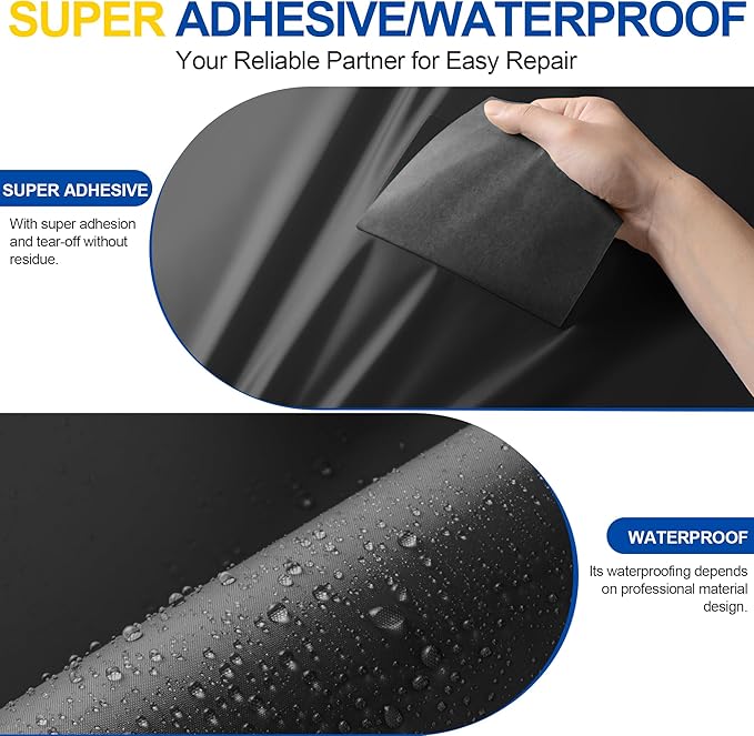 6X63 Inch Nylon Repair Patch for Down Jacket, Self-Adhesive Nylon Fabric Repair Patch for Tents, Waterproof Fabric Repair Tape Patch Kit for Clothes, Puffer Jackets, Backpacks