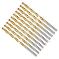 Drill Bit, 5/32" Cutting Diameter, 4341 HSS TiN Coated 135° Cutting Angle Jobber Bits - (Applications: for Drilling Soft Metal Plastic Wood), 10-Pieces