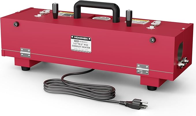 1/2" to 2" Electric PVC Conduit Heater with Temperature Detector, PVC Conduit Bender Heater for 24" Sections of Pipe, 1200W Pipe Bender, 120V, PBH20-2