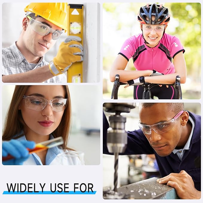 Safety Glasses for Men Women ANSI Z87.1 Safety Glasses Bulk Protective Eyewear Scratch-Resistant