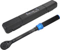 3/8-Inch Drive Click Torque Wrench, Dual-Direction Click Professional Torque Wrench 5-45FT.LB/6.8-61N.M, Dual Range Scales Graduated in FT.LB and N.M, Blue