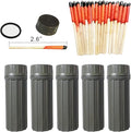 Emergency Fire Starter | Windproof & Waterproof Storm Matches with Waterproof Case & Wax Rope | Survival Gear for Camping, Hiking, Bushcraft, Bug Out Bag