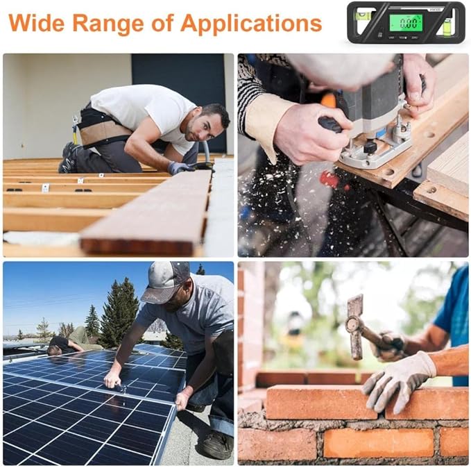 Digital Level Magnetic, 2 in 1 Digital Angle Finder, Digital Protractor Inclinometer, LED Display Angle Ruler, Electronic Level