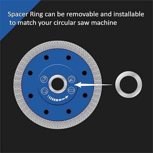 GoYonder 4.5 Inch Super Thin Diamond Saw Blade for Cutting Porcelain Tiles,Granite Marble Ceramics (4.5“Blue-2PCS)