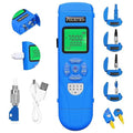 Rechargeable Optical Power Meter L-C70-50km mini Fiber Cable Tester Suitable for SC/FC/ST/LC Interface 4-in-1 Function Built-in 50km Visual Fault Locator RJ45 Network Testing with 1 FC-LC Adapter