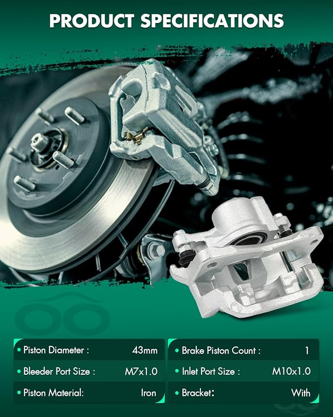 SCITOO Rear Left Brake Caliper With Bracket 19B2873 Compatible For Toyota For Sienna 2004-2010