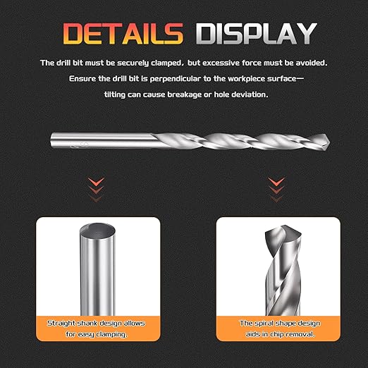Drill Bit, 4.2mm Cutting Diameter, 4241 HSS 118° Cutting Angle Uncoated Bright Versatile Jobber Bits - (Applications: for Drilling Plastic Wood Soft Metal), 5-Pieces