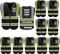 BeautyWill Custom Safety Vest Logo Class 2 High Visibility Reflevtive Vest Outdoor Protective Workwear