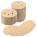 100 PCS 6 Inch Sanding Discs 220 Grit, 6 Hole Hook and Loop Round Sandpaper for Random Orbital Sander