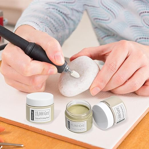 15,000Grit Diamond Polishing Lapping Compound Polish Paste 50G (1.76 Oz) with 25% Diamond Powder (0.8-1 Micros) for Metal Silver Chrome Glass Marble Resin Rock Watch Jewelry Gemstone