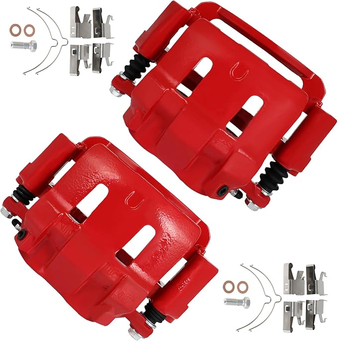 cciyu Front Left & Right Brake Calipers Assembly w/Bracket 18-B4791 18-B4790 2000-2005 For Ford For Excursion,1999-2004 For Ford For F-250 Super Duty,1999-2004 For Ford For F-350 Super Duty
