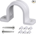 30 Pcs Conduit Pipe Strap clamp,Plastic Pipe Clamps SCH 3/4 inches(25 MM), Two Hole Plastic Pipe Clip Non-Metallic Conduit Pipe Conduit Clamps Pipe clamp PVC Conduit Clips