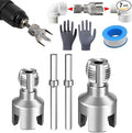 Pipe Threading Tool Kit with Internal & External Threader, 1/2"+ 3/4" Pipe Sizes Rethreading Tool,Pipe Thread Cutting Tool, Electric Drill Compatible PVC Pipe Threader Kit, Pipe Sizes Rethreading Tool