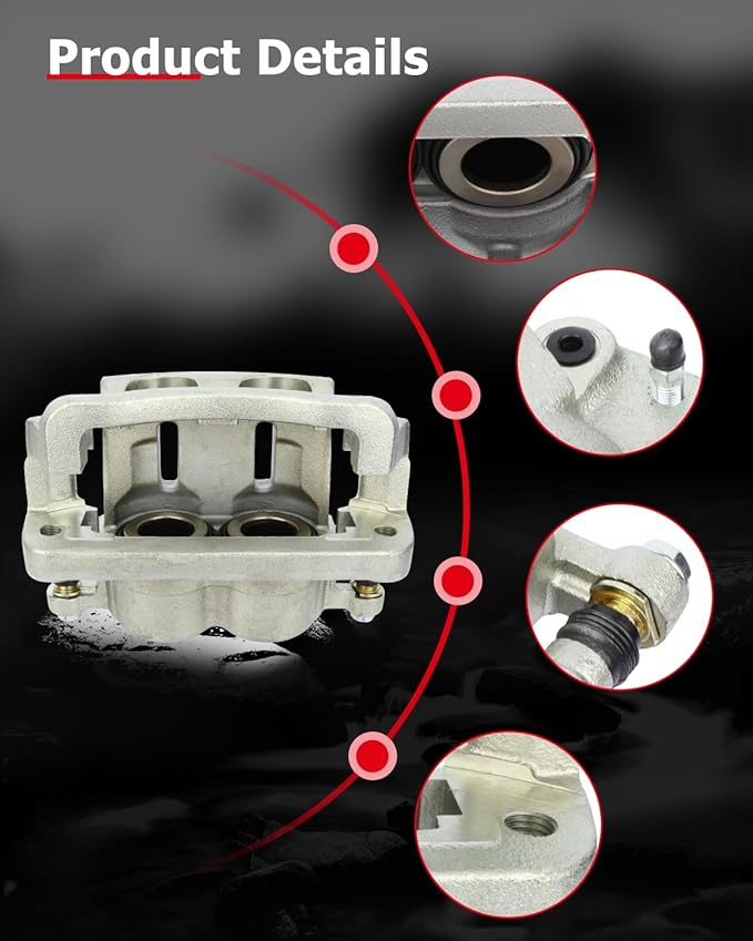 cciyu Front Left & Right Brake Calipers Assembly w/Bracket 18-B5023 18-B5022 For Ford For F-250 Super Duty 2005-2012,For Ford For F-350 Super Duty 2005-2012