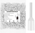 haisstronica 1000PCS Wire Ferrules Connectors,White AWG22 Wire End Ferrule Terminals,Crimp Pin Cord End Terminals