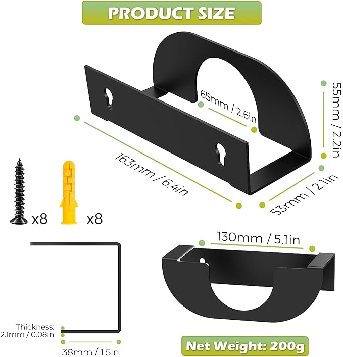 Angle Grinder Holder Tool Wall Mount Bracket For 5inch Grinder, Angle Grinder Hanger, Impact Wrench Wall Holder, Angle Grinder Storage Rack For Angle Grinders/Cutter/Polisher,Angle Grinder Stand Black
