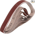 HARFINGTON 1 x 30 Inch Sanding Belts, 12 Pcs 400 Grits Aluminum Oxide Abrasive Belt Sander File Belt for Woodworking, Metal Polishing, Knife Sharpener