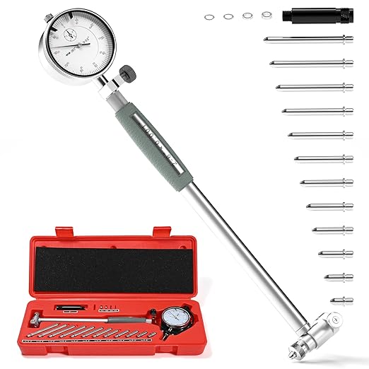 Dial Bore Gauge 2"-6" / 0.001" Engine Hole Cylinder Measurement Gage Inside Micrometer Dial Indicator for Bore Measure Cylinder Tool Kit